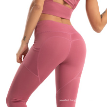 Wholesale 2021 new design workout clothing sport Gym athleisure High Waist Fitness leggings Custom Women Yoga Pants with pockets